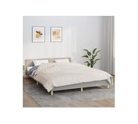 vidaXL Couverture lestée Crème Clair 200x200 cm 9 kg Tissu