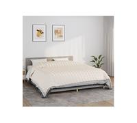 vidaXL Couverture lestée Crème clair 220x260 cm 15 kg Tissu350767 Crème G