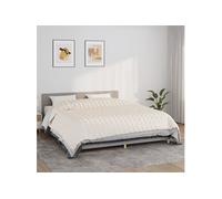 vidaXL Couverture lestée Crème clair 235x290 cm 15 kg Tissu350769 Crème G