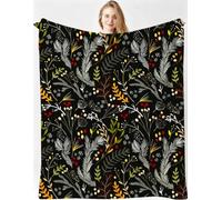 Couverture Lestée Douillette 150x200 cm Feuilles Vertes, MQ177 | Ultra-douce Lestée en Flanelle, pour Adolescents et Adultes, Jeté de Canapé à Entretien, pour Chambre et Canape Lit