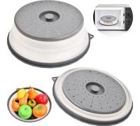 Couverture magnétique pour micro-ondes, lot de 2, pliable avec crochets - pour la conservation des aliments