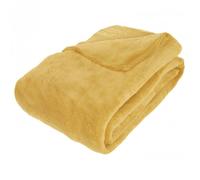 Couverture microfibre 180 x 230 cm Atmosphera - Ocre