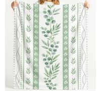 Couverture Microfibre de imprimée Botanique Aquarelle Décoration, 130x150cm | Plaid Eucalyptus en Doux Polaire Douce, Sauge blanc Chaude et Confortable - pour Camping Cadeaux Enfants Adulte