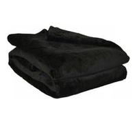 Couverture Microflanelle Noire 100% polyester 280g 180x220 - Poyet Motte Noir G