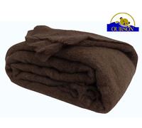 Couverture mohair ourson 320g chocolat 180x220