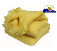 Couverture mohair ourson 320g soleil 180x220
