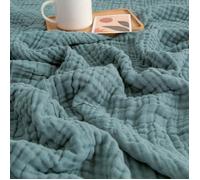 Couverture mousseline coton - 170x230cm - Grande Taille - Jeté Canapé Lavable Machine
