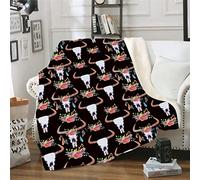 Couverture peluche carrée,Tournesol Fleur Plume klaxon Bande Imprimé Peau de Serpent Gris Canapé-lit Jeter Portable de Voyage de Bureau Cercle Coloré Throw Blanket (Plume, 130x150 cm)