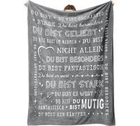 Couverture personnalisée en flanelle Gris 62x52 pouces - Cadeau pour les femmes Hommes