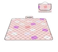 Couverture Pique-Nique Extérieure - 200 Cm X 200 Cm Très Grande Épaissie Et Pliable,Tapis De Pique-Nique Doux Et Anti-Sable | Pour Réunions De Famille, Fêtes, Plage, Camping, Voyage En Plein Air, Parc