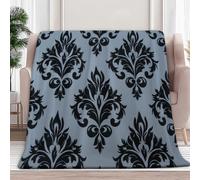 Couverture Plaid 220 x 240 cm Motifs Baroques Plaid Polaire, Gris | Géométrie Forme Cœur Couverture et Plaid Canapé Grande Taille en Flanelle Douce et Chaude, Confortable pour Enfants