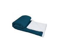Vivezen Couverture plaid polaire 150 x 200 cm en flanelle et sherpa ultra doux – Bleu