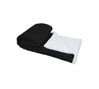 Couverture, plaid polaire 150 x 200 cm en flanelle et sherpa ultra doux - Noir - Vivezen