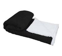 Couverture, plaid polaire 150 x 200 cm en flanelle et sherpa ultra doux - Noir - Vivezen