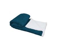 Couverture, plaid polaire 220 x 240 cm en flanelle et sherpa ultra doux - Bleu