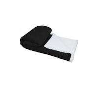 Couverture, plaid polaire 220 x 240 cm en flanelle et sherpa ultra doux - Noir