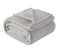 Couverture Plaid Polaire - FREOSEN - Gris 150x200cm - Douce et Durable - Toutes Saisons