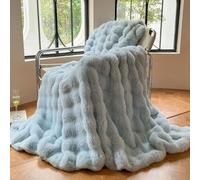 Couverture Plaid Polaire Super Chaude, 150x200cm Fausse Fourrure Haute Qualité, Poil Doux Et Confortable, Canape, Ultra Douce Et Duveteuse (Couleur : 4#, Taille : 150x200cm)