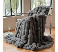Couverture Plaid Polaire Super Chaude, 150x200cm Fausse Fourrure Haute Qualité, Poil Doux Et Confortable, Canape, Ultra Douce Et Duveteuse (Couleur : 3#, Taille : 150x200cm)