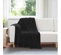 Couverture / Plaid - VIDAXL - Vidaxl Jeté - Noir - 150 x 130 cm - Polaire synthétique