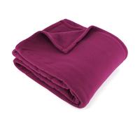 Couverture polaire 180x220 cm 100% Polyester 350 g/m2 TEDDY Violet Prune
