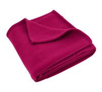 Couverture polaire 180x220 cm Isba violet Prune 100% Polyester 320 g/m2 traité non-feu