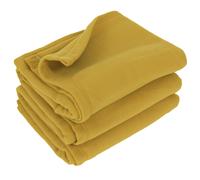 Couverture polaire 240x260 cm 100% Polyester 350 g/m2 TEDDY Jaune Miel