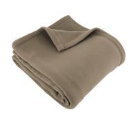 Couverture polaire 240x260 cm 100% Polyester 350 g/m2 TEDDY Marron Taupe