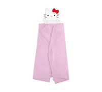 Couverture polaire à capuche officielle Hello Kitty | Couverture super douce et chaude rose motif 3D | Parfait pour la maison, la chambre, les soirées pyjama et le camping | Taille 100 x 120 cm