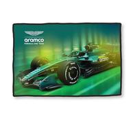Couverture Polaire Aston Martin sous Licence Officielle F1 | Polaire Super Douce et Chaude avec Dos Sherpa | Motif Ailes Vertes | Parfaite pour la Maison, la Chambre, Les soirées Pyjama et Le Camping