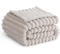 Couverture polaire - Couverture douce - Couverture pour canapé - Pour canapé et lit - Extra douce et chaude - 150 x 200 cm - Beige