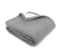 Couverture polaire luxe 180x220 cm 100% polyester 430 g/m2 NARVIK Gris Acier