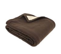 Couverture polaire luxe 180x220 cm 100% polyester 430 g/m2 NARVIK Marron Chocolat
