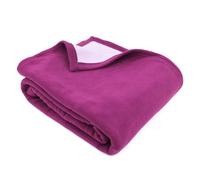 Couverture polaire luxe 180x220 cm 100% polyester 430 g/m2 NARVIK Violet Prune