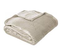 Couverture polaire microvelours 220x240 cm VELVET Gris Galet