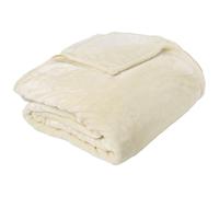 Couverture polaire microvelours 220x240 cm VELVET Ivoire