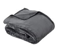 Couverture polaire microvelours 240x260 cm VELVET Gris Acier
