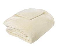Couverture polaire microvelours 240x260 cm VELVET Ivoire