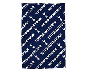 Couverture Polaire Officielle du Tottenham Hotspur FC | Douce et Chaude, Motif Football | Couverture Bleue | Idéale pour la Maison, la Chambre, Les soirées Pyjama et Le Camping
