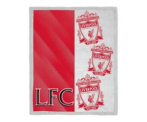 Couverture Polaire Officielle Liverpool FC | Plaid Super Doux et Chaud avec Revers Sherpa, Design avec Blason | Parfait pour la Maison, la Chambre, Les soirées Pyjama et Le Camping