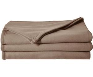Couverture Polaire POLECO, 240x260 cm, 100% Polyester, Taupe