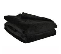 Couverture Polaire Polyester Noir 220 x 240 cm - POYET MOTTE - Gamme MICROFLANELLE
