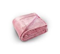 Couverture Polaire Unie ''pilonga'' Polyester Rose Clair 240x220 Cm
