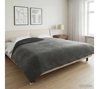 vidaXL Couverture lestée avec housse Gris 150x200 cm 7 kg Tissu, couverture, couverture couette, couverture apaisante, literie Gris G