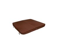 Couverture pour Bain Bulles Marron 220cm PVC & Cuir - Housse Bâche Protectrice Carrée