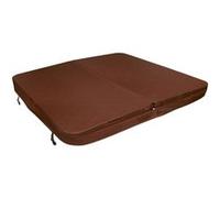 Couverture pour Bain Bulles Marron 220cm PVC & Cuir - Housse Bâche Protectrice Carrée Marron G