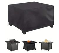 Couverture pour barbecue - Couverture carrée pour barbecue et foyer - 100 % polyester - Protège contre la cendre et la saleté - 102 x 102 x 51 cm - Noir