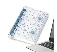 Couverture pour classeur | Doublure pour planificateur budget A7 avec étoiles pailletées - Couverture de cahier personnel | pour organiseur d'albums, agendas, pochettes de monnaie et dossiers à