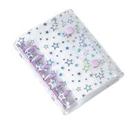 Couverture pour classeur - Housse pour carnet d'étoiles scintillantes format A7 | Couverture de planificateur, pour classeur à feuilles mobiles, organiseur de cahiers, enveloppes de serre, albums