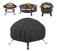 Couverture pour foyer - Housse ronde pour brasero - Robuste - Imperméable - Pour une utilisation extérieure - 100 % polyester - 70 x 90 cm - Noir